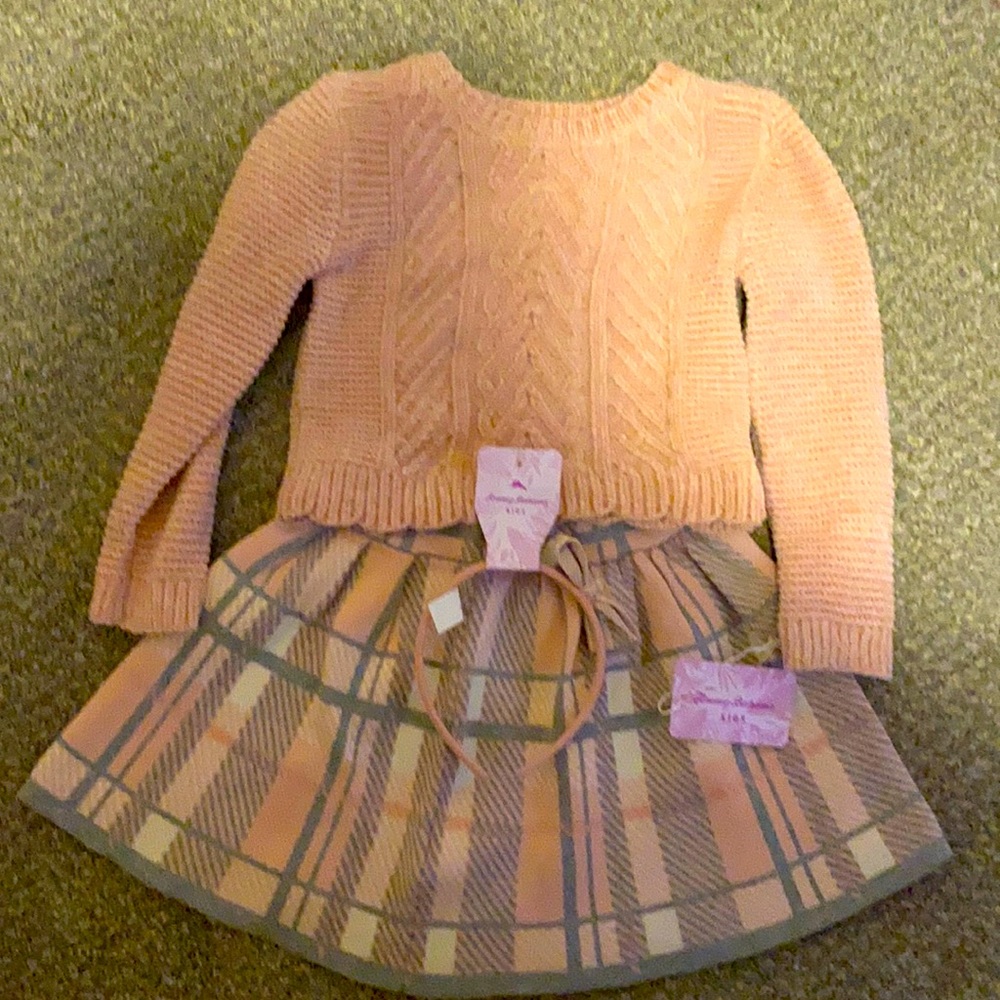 NWT Tommy Bahama Toddler Girls outfit and headband 4T